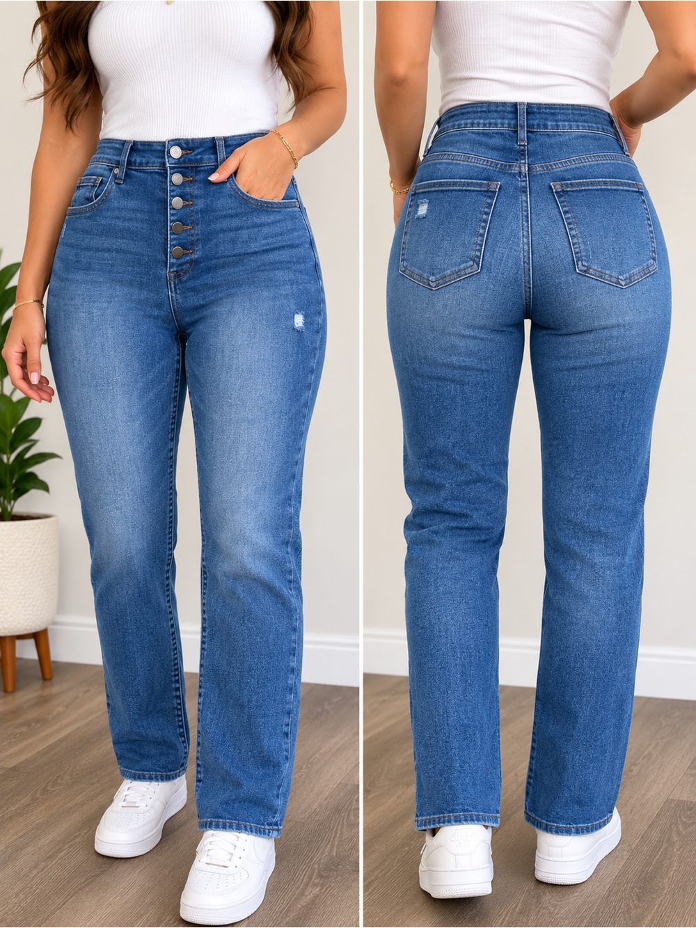 KUT From The Kloth Stevie Straight Leg Jeans Women’s 12 Blue High Rise